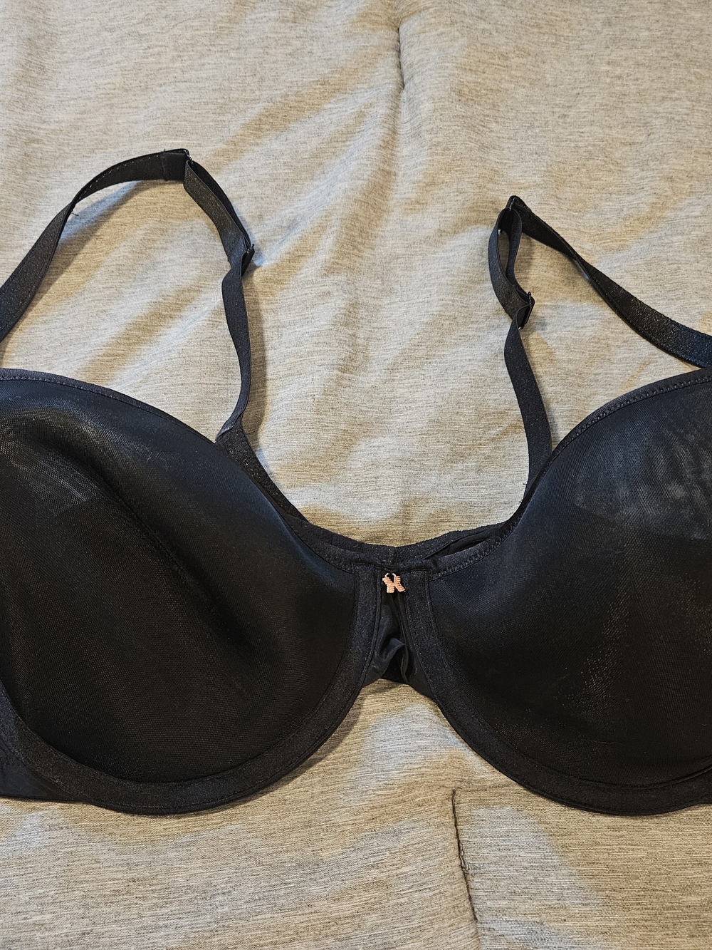 Savage X Fenty Unlined Sheer Black Underwire T-Shirt Bra